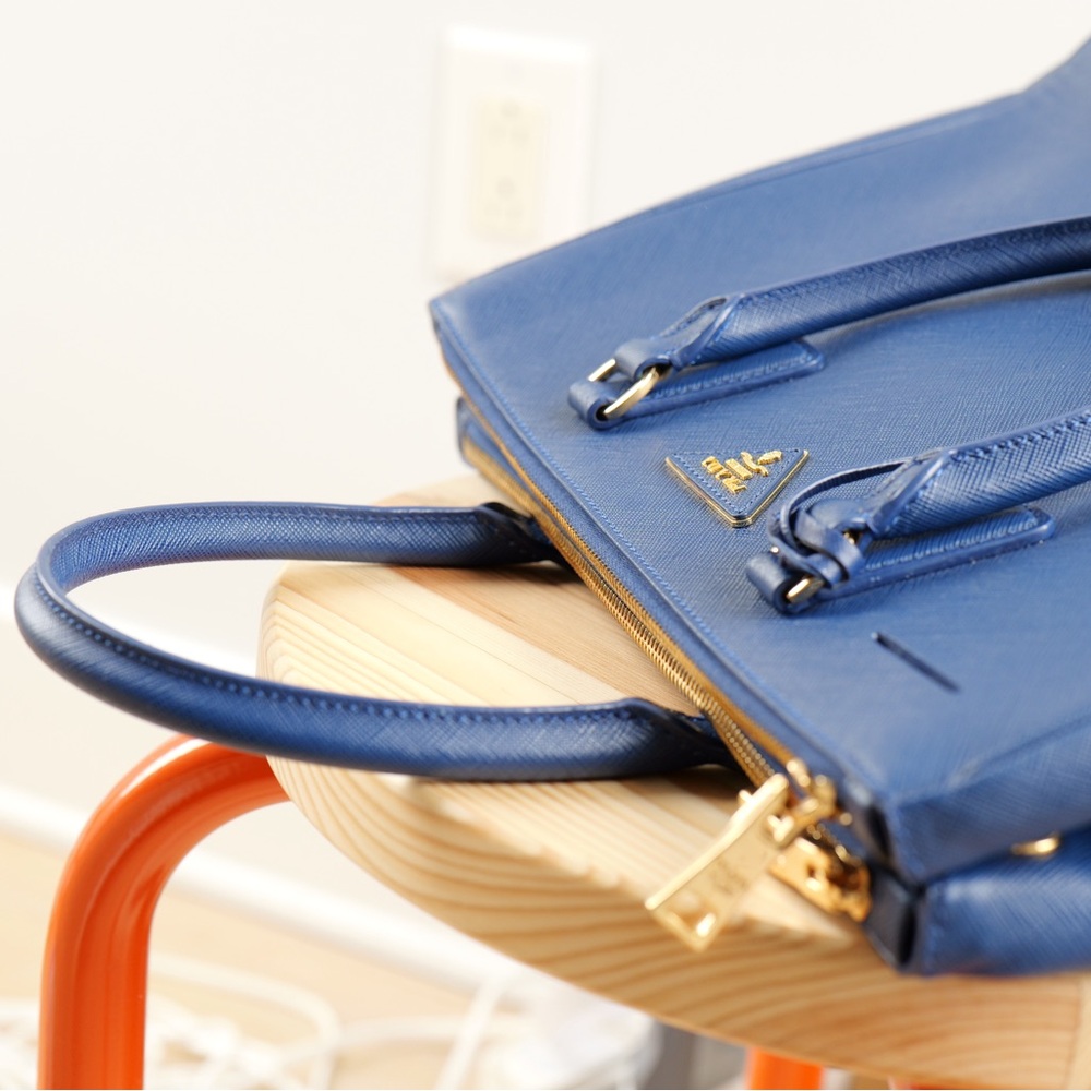 🔵 Large PRADA Galleria Saffiano Bluette - Picture 8 of 12